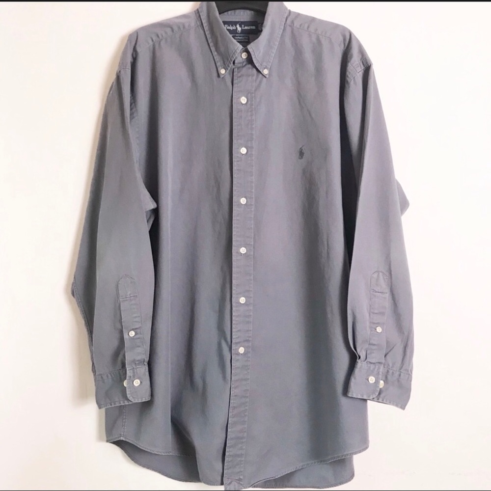 • Ralph Lauren YARMOUTH gray dress shirt •